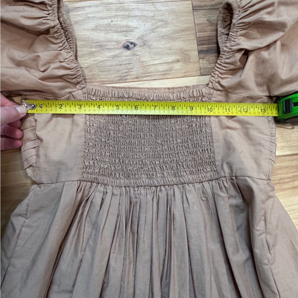 Abercrombie & Fitch Eyelet Puff Sleeve Mini Dress XS Cottagecore Croquette - Picture 8 of 12